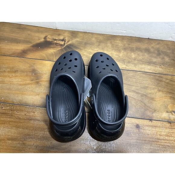 NEW Crocs Mega Crush Clog Sandals Slip On Platform Woman's 7 Men's 5 Black - Picture 7 of 9
